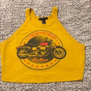 Old school yellow crop top